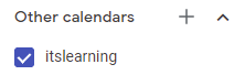 How to add itslearning calendar to Google Calendar