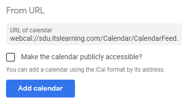 How to add itslearning calendar to Google Calendar